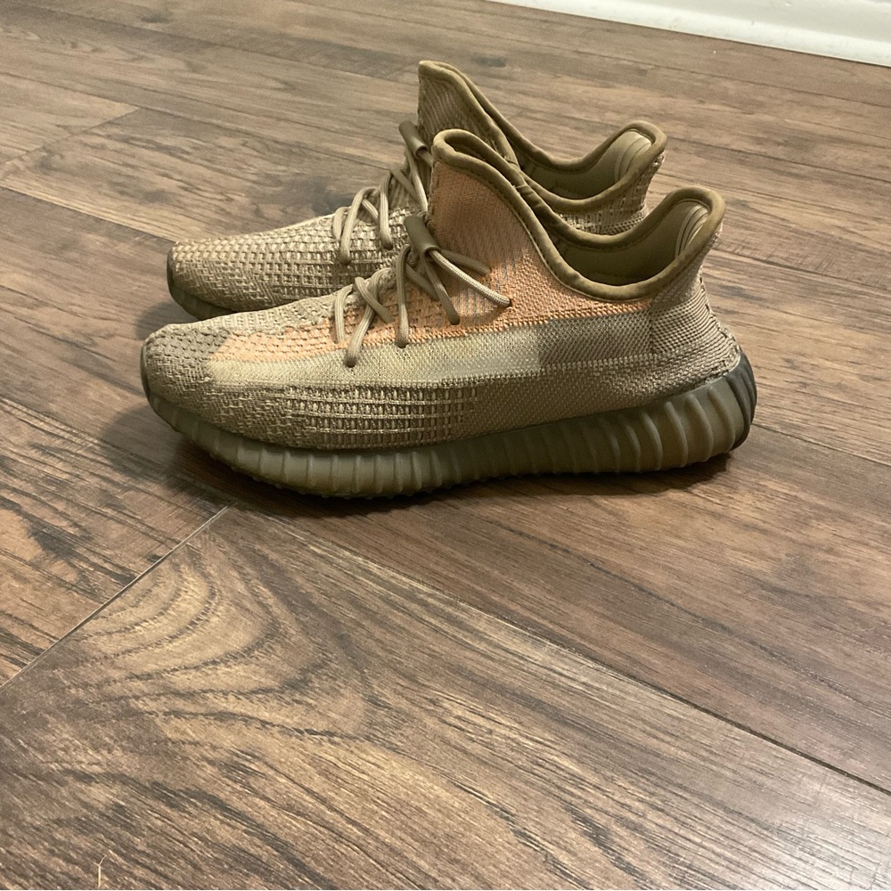 Tan and Olive Knit Sneakers